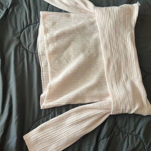 H&M Off-the-Shoulder Pink Sweater